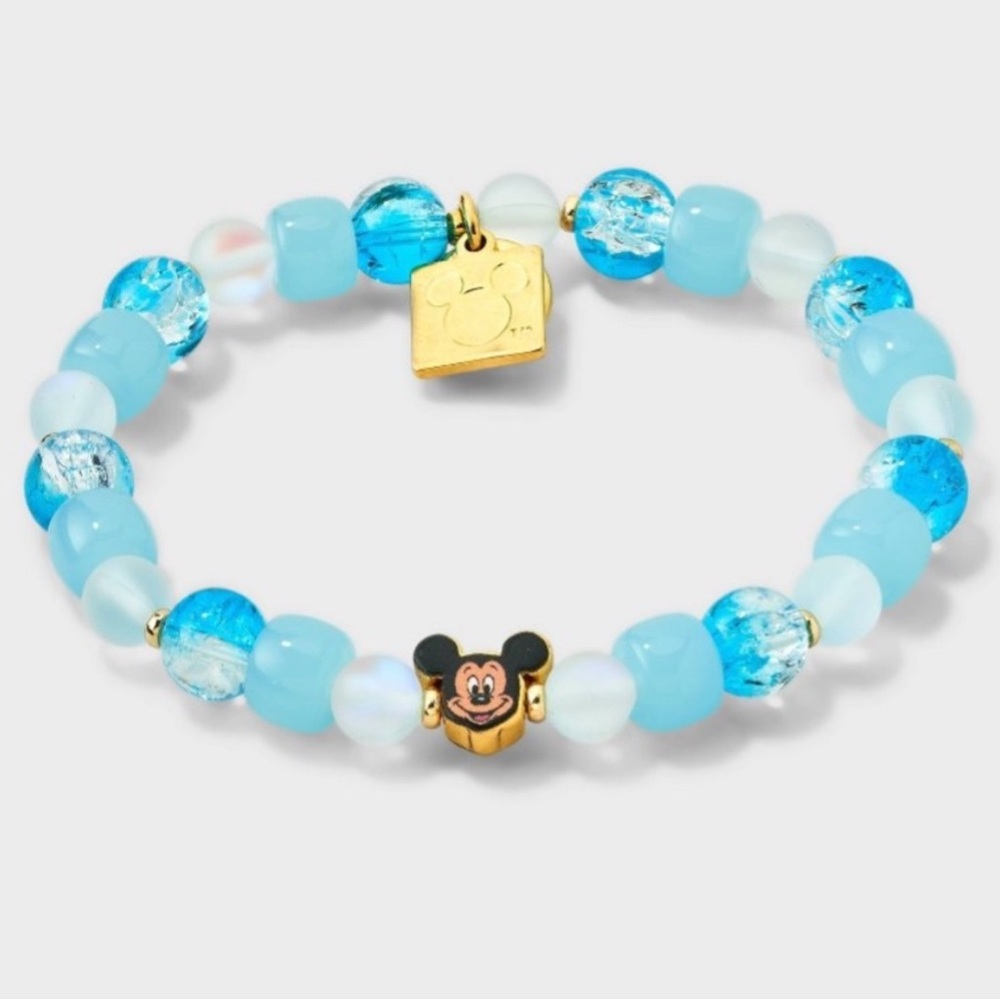 Little Words Project Mickey Disney Stacker Beaded
Bracelet - Blue NWT